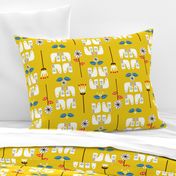 Scandi birds yellow 12"