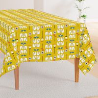 Scandi birds yellow 12"