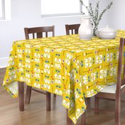 Scandi birds yellow 12"