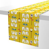 Scandi birds yellow 12"