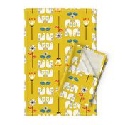 Scandi birds yellow 12"