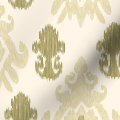 18-1g Olive Green Ikat Large Scale 