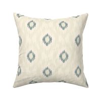 18-1c Medallion Ikat Cream Slate Blue Olive Green _ Miss Chiff Designs 