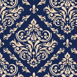 Fleur de lis-Navy