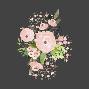 8" Angel Pink Bouquet Grey