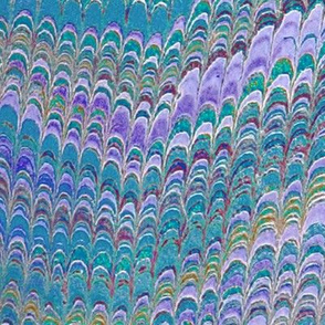 Marbled Paper ~ Peacock ~ Large 