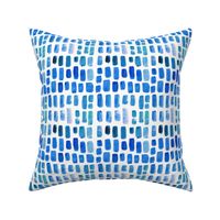 true blue watercolor mosaic // small 