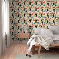 Colorful Scandinavian Toucans On Cream (Large version)