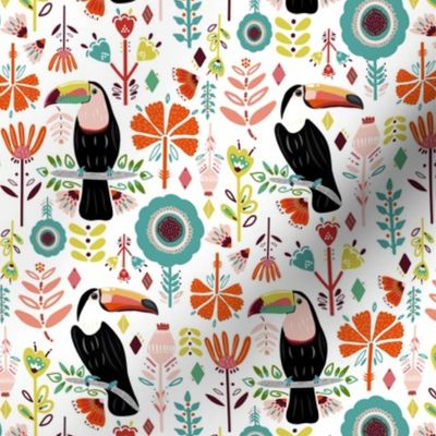 Colorful Scandinavian Toucans (Small version)