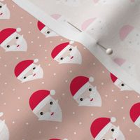 Little cute santa kawaii Christmas winter wonderland snow peach