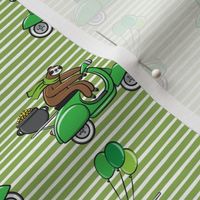 Scooter Sloths  - St Patrick's Day - Green Stripes
