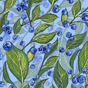 Festive Blueberries | Medium Blue