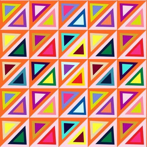 Pastel + Brights Spring Triangle Pattern