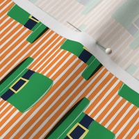 Leprechaun hats - orange stripes