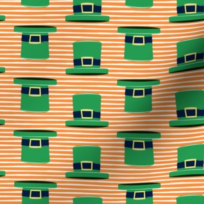 Leprechaun hats - orange stripes