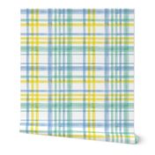 Easter Watercolor Plaid with mint