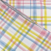 Easter Watercolor Plaid with pink 