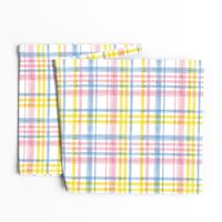 Easter Watercolor Plaid with pink 