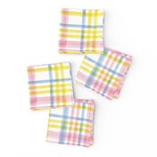 Easter Watercolor Plaid with pink 