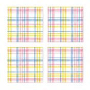 Easter Watercolor Plaid with pink 