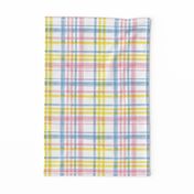 Easter Watercolor Plaid with pink 