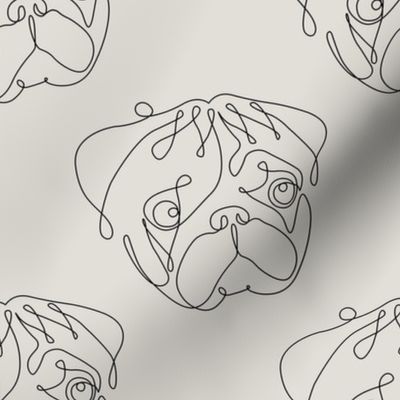 One Line Pug 