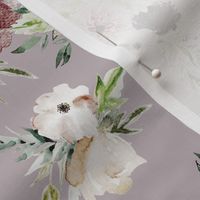Velvet Cream Valentine Florals // Pink Swan