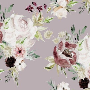 Velvet Cream Valentine Florals // Pink Swan