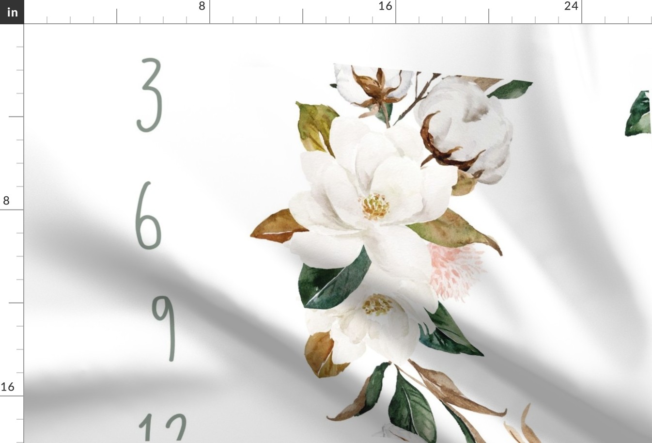 Magnolia Florals Baby Milestone