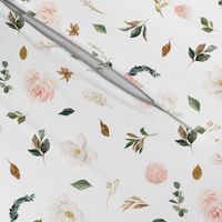 8" Magnolia Floral Stems // White