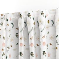 8" Magnolia Floral Stems // White