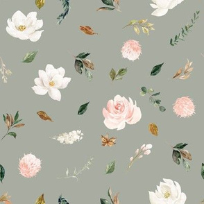 8" Magnolia Floral Stems // Bud Gray
