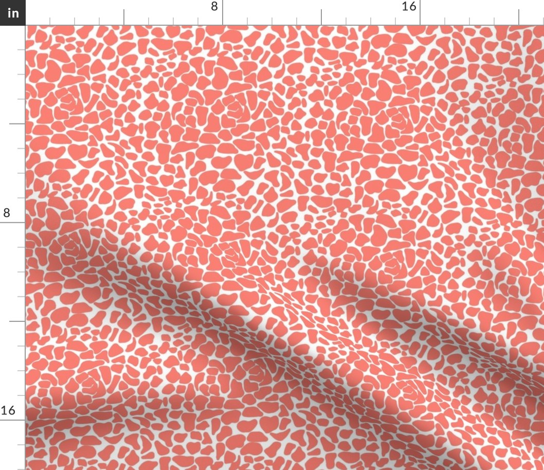 Animal skin in orange- coral colors.  Use the design for living room walls,  casual interior and pattern for pets.