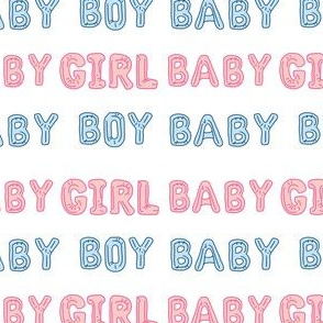 baby  balloons - gender reveal, pink and blue, baby fabric, baby shower, cute baby, baby boy, baby girl