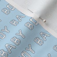 baby boy balloon fabric - baby boy, expecting fabric, pregnancy fabric, congratulations - white