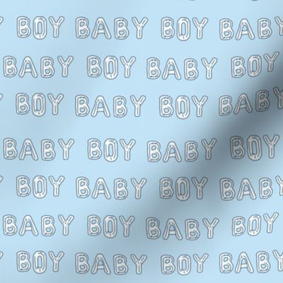 baby boy balloon fabric - baby boy, expecting fabric, pregnancy fabric, congratulations - white