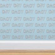 baby boy balloon fabric - baby boy, expecting fabric, pregnancy fabric, congratulations - white