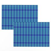 plaid cyan cobalt blue