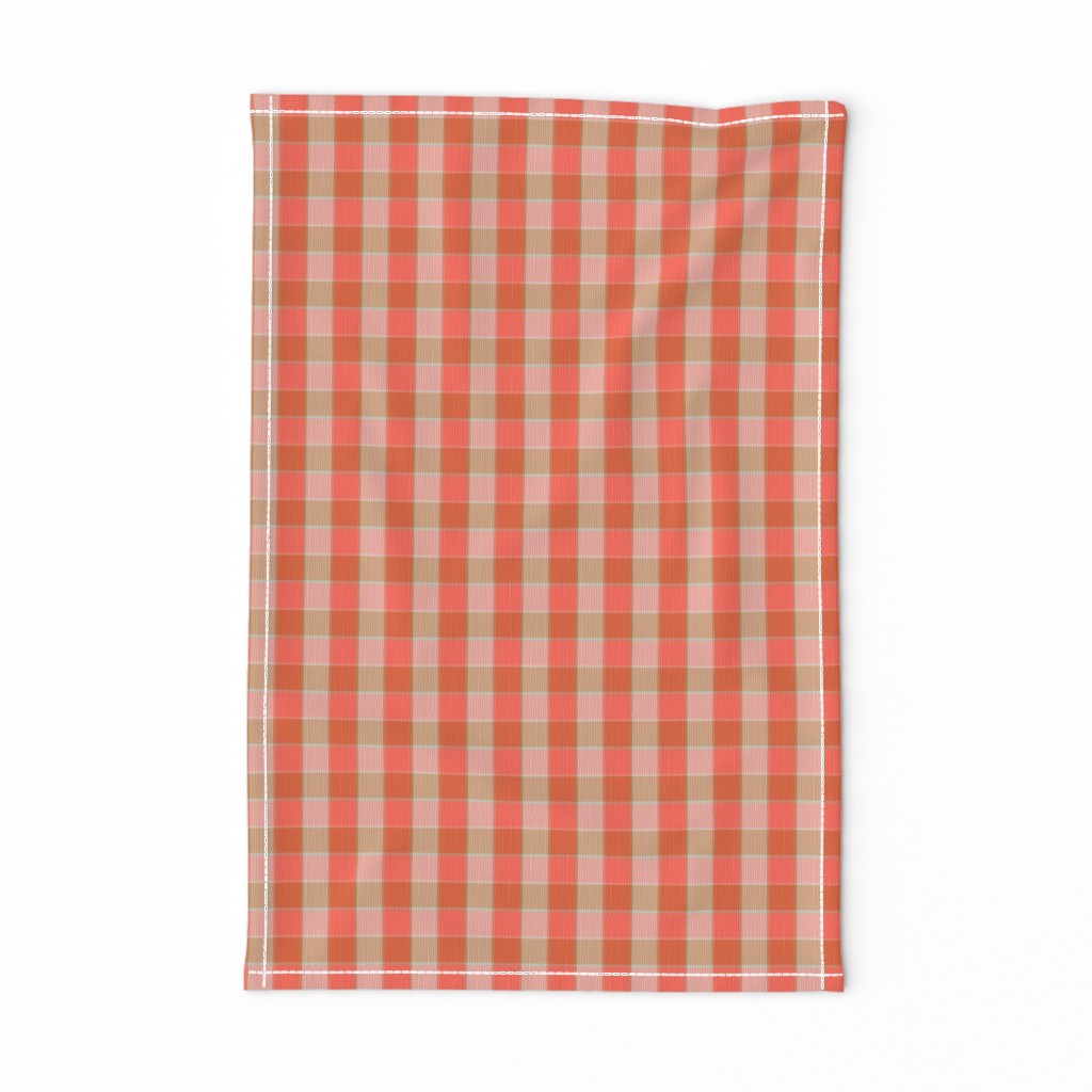 plaid-coral mustard