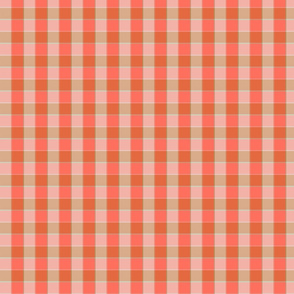 plaid-coral mustard