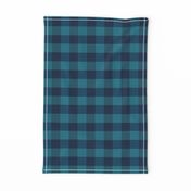 plaid-navy teal blue