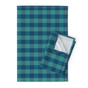 plaid-navy teal turquoise