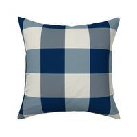 plaid-navy blue white