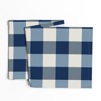 plaid-navy blue white