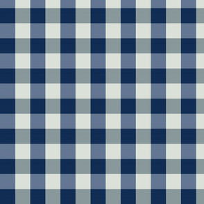 plaid- navy teal blue