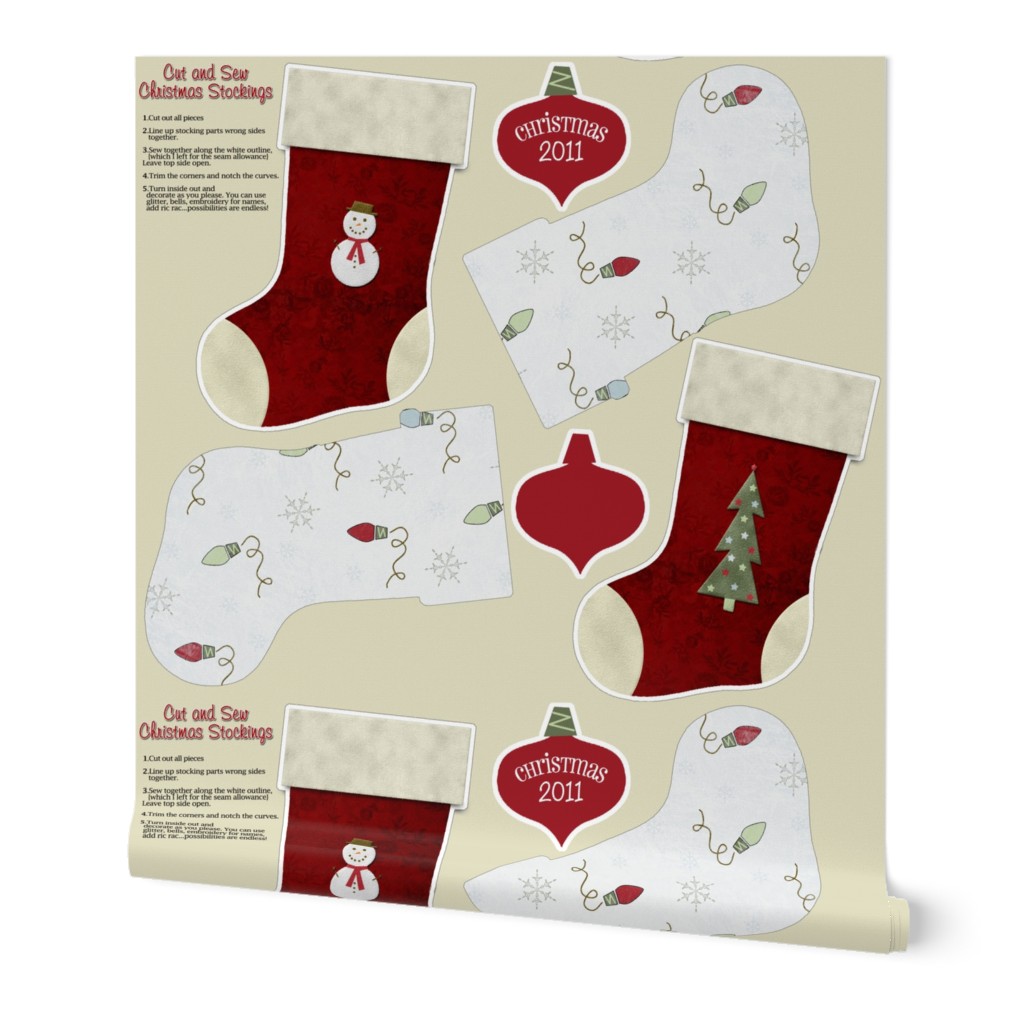 2011 Christmas Stocking Patterns for 1 yard