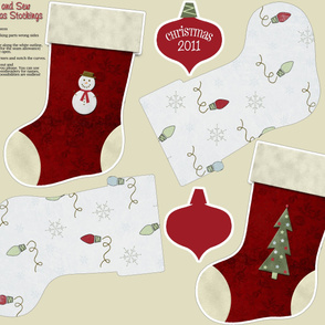 2011 Christmas Stocking Patterns for 1 yard