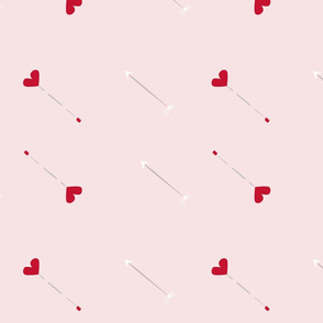 Heart pins and Arrows-grey arrows