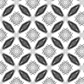 Gray pattern - 4 stylized petals