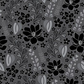  Lavender Plumeria and Magnolia-Flowers in Bloom  repeat pattern 